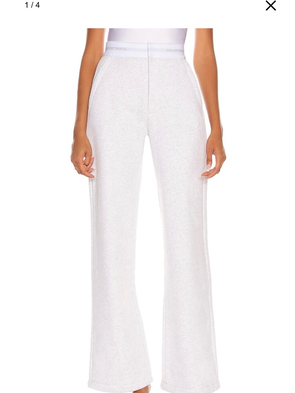Alexander Wang Trouser Sweatpants Light Heather Grey Size S